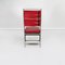 Französische Mid-Century Stühle aus rotem Leder & Stahl von Jean Prouvé für Tecta, 1980er, 3er Set 5