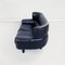 Italian Modern Black Leather Sofas and Bull Armchair by Gianfranco Frattini for Cassina, 1980s, Set of 3 8
