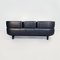 Italian Modern Black Leather Sofas and Bull Armchair by Gianfranco Frattini for Cassina, 1980s, Set of 3 5