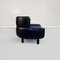Italian Modern Black Leather Sofas and Bull Armchair by Gianfranco Frattini for Cassina, 1980s, Set of 3 11