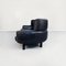 Italian Modern Black Leather Sofas and Bull Armchair by Gianfranco Frattini for Cassina, 1980s, Set of 3, Image 3