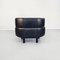 Italian Modern Black Leather Sofas and Bull Armchair by Gianfranco Frattini for Cassina, 1980s, Set of 3 12