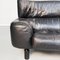 Italian Modern Black Leather Sofas and Bull Armchair by Gianfranco Frattini for Cassina, 1980s, Set of 3 15