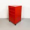 Italian Modern Red Plastic Modular 4602 Chest of Drawers by Fussell Kartell, 1970, Set of 2 2