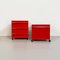 Italian Modern Red Plastic Modular 4602 Chest of Drawers by Fussell Kartell, 1970, Set of 2 6