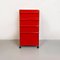 Italian Modern Red Plastic Modular 4602 Chest of Drawers by Fussell Kartell, 1970, Set of 2 3