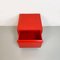 Cajonera modular 4602 italiana moderna de plástico rojo de Fussell Kartell, 1970. Juego de 2, Imagen 12