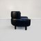 Fauteuil Taureau Moderne en Cuir Noir et Bois par Gianfranco Frattini pour Cassina, 1980s 3