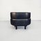 Italian Modern Black Leather & Wood Bull Lounge Chair by Gianfranco Frattini for Cassina, 1980s 4