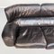 Italian Modern Black Leather & Wood 3-Seater Bull Sofa by Gianfranco Frattini for Cassina, 1980s, Image 6