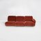 Mid-Century Italian Modern Modular Sofa in Red Velvet, 1970s, Set of 6 4