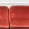 Modulares italienisches Mid-Century Modern Sofa aus rotem Samt, 1970er, 6er Set 13