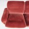 Modulares italienisches Mid-Century Modern Sofa aus rotem Samt, 1970er, 6er Set 11