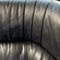 Italian Modern Black Leather & Wood 2-Seater Bull Sofa by Gianfranco Frattini for Cassina, 1980s, Image 10