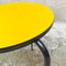 Mid-Century Modern Italian Round Yellow Laminate & Black Metal Bar Table, 1950s 9