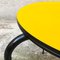 Tavolo da bar rotondo Mid-Century in laminato giallo e metallo nero, Italia, anni '50, Immagine 7