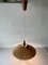 Lámpara colgante grande de rafia y teca de Temde, Germany, años 60, Imagen 6