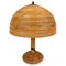 Bamboo, Rattan and Brass Mushroom Table Lamp, Italy, 1960s, Image 1