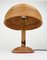 Lampada da tavolo a fungo in bambù, vimini e ottone, anni '60, Immagine 8