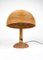 Lampada da tavolo a fungo in bambù, vimini e ottone, anni '60, Immagine 4