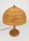 Bamboo, Rattan and Brass Mushroom Table Lamp, Italy, 1960s, Image 12