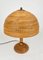 Lampada da tavolo a fungo in bambù, vimini e ottone, anni '60, Immagine 12