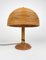 Lampada da tavolo a fungo in bambù, vimini e ottone, anni '60, Immagine 7