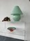 Large Mint Swirl Murano Glass Mushroom Lamp 4
