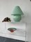 Large Mint Swirl Murano Glass Mushroom Lamp, Image 4