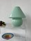 Large Mint Swirl Murano Glass Mushroom Lamp 2