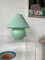 Grande Lampe Champignon en Verre de Murano Menthe 1