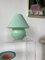Large Mint Swirl Murano Glass Mushroom Lamp 1