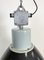 Lámpara colgante industrial grande esmaltada de Elektrosvit, años 60, Imagen 4