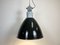 Lámpara colgante industrial grande esmaltada de Elektrosvit, años 60, Imagen 11