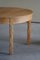 Mid-Century Danish Round Dining Table in Solid Oak with 2 Extensions, 1960s 5