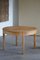 Mid-Century Danish Round Dining Table in Solid Oak with 2 Extensions, 1960s 9