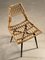 Scrivania e sedia in bambù, Francia, 1950, set di 2, Imagen 4