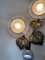 Lampada da parete a forma di girasole in bronzo e cristallo, anni '50, Immagine 16