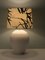 Lámpara de mesa de cerámica en crema con una nueva pantalla personalizada de Kostka, Imagen 5