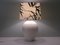 Lámpara de mesa de cerámica en crema con una nueva pantalla personalizada de Kostka, Imagen 2