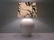 Table Lamp in Creamy Ceramic with a New Custom Lampshade from Kostka 2