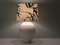 Table Lamp in Creamy Ceramic with a New Custom Lampshade from Kostka, Image 4