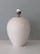 Lámpara de mesa de cerámica en crema con una nueva pantalla personalizada de Kostka, Imagen 6