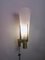 Brass and Satin Glass Model 2021 Conical Wall Sconce from Stilnovo, Italy 2