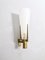 Brass and Satin Glass Model 2021 Conical Wall Sconce from Stilnovo, Italy 4