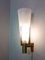 Brass and Satin Glass Model 2021 Conical Wall Sconce from Stilnovo, Italy, Image 5