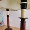 Vintage Green & Brown Wooden Table Lamps, 1950s, Set of 2 5