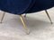 Velvet and Brass Armchairs, 1950s, Set of 2, Image 5