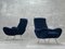 Velvet and Brass Armchairs, 1950s, Set of 2 3