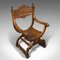 Antique English Victorian Savonarola Armchair 6